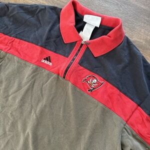 Tampa Bay Buccaneers Adidas Pro Line 1/4 Zip Polo Shirt Men's Sz XXL‎ Y2K NFL
